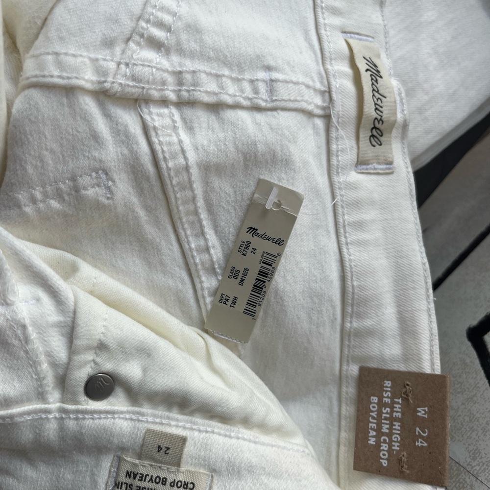 Madewell - The High-Rise Slim Crop Boyjean Size 24 - Picture 7 of 7